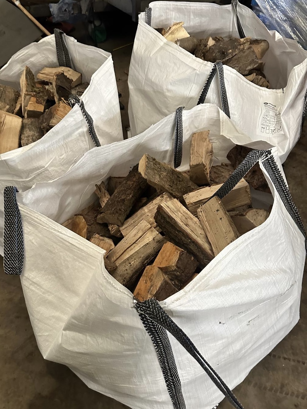 Bag of wood-burning stove logs